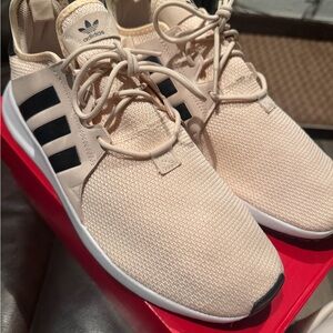 Adidas Men's Beige and Black Sneakers